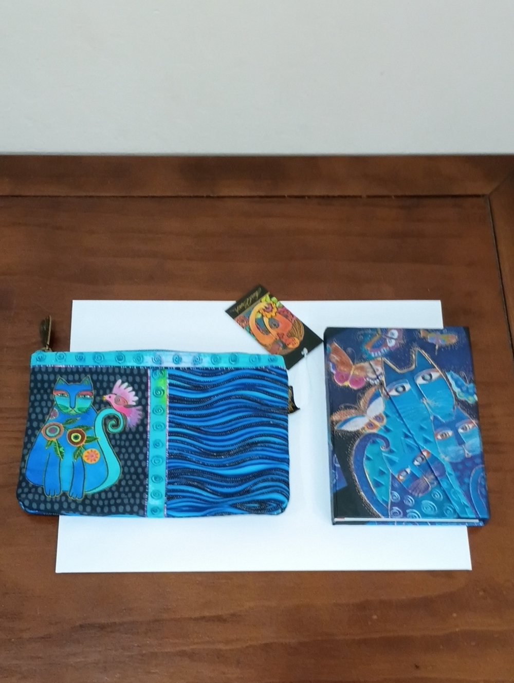 Laurel Burch Zippered Cosmetic Bag And Paperblanks Notebook Combo - NWT!